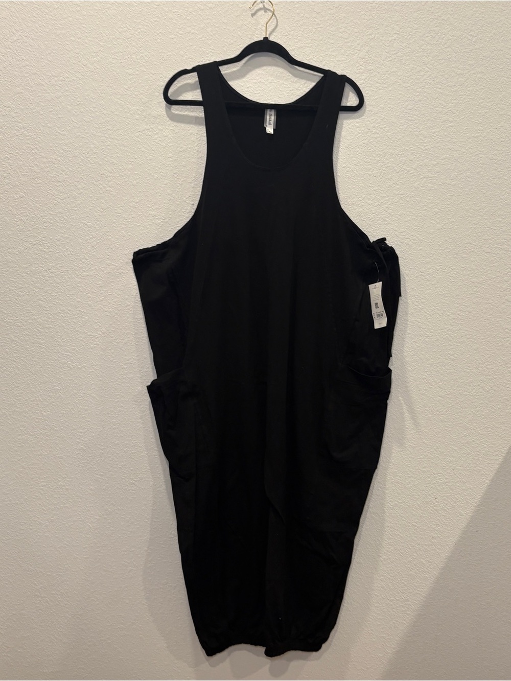 AS Revival Black Sleeveless Pocket Jumpsuit Romper XL NWT $84